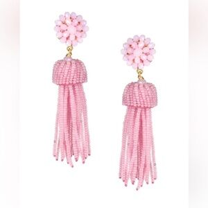 Lisi Lerch pink beaded tassel earrings